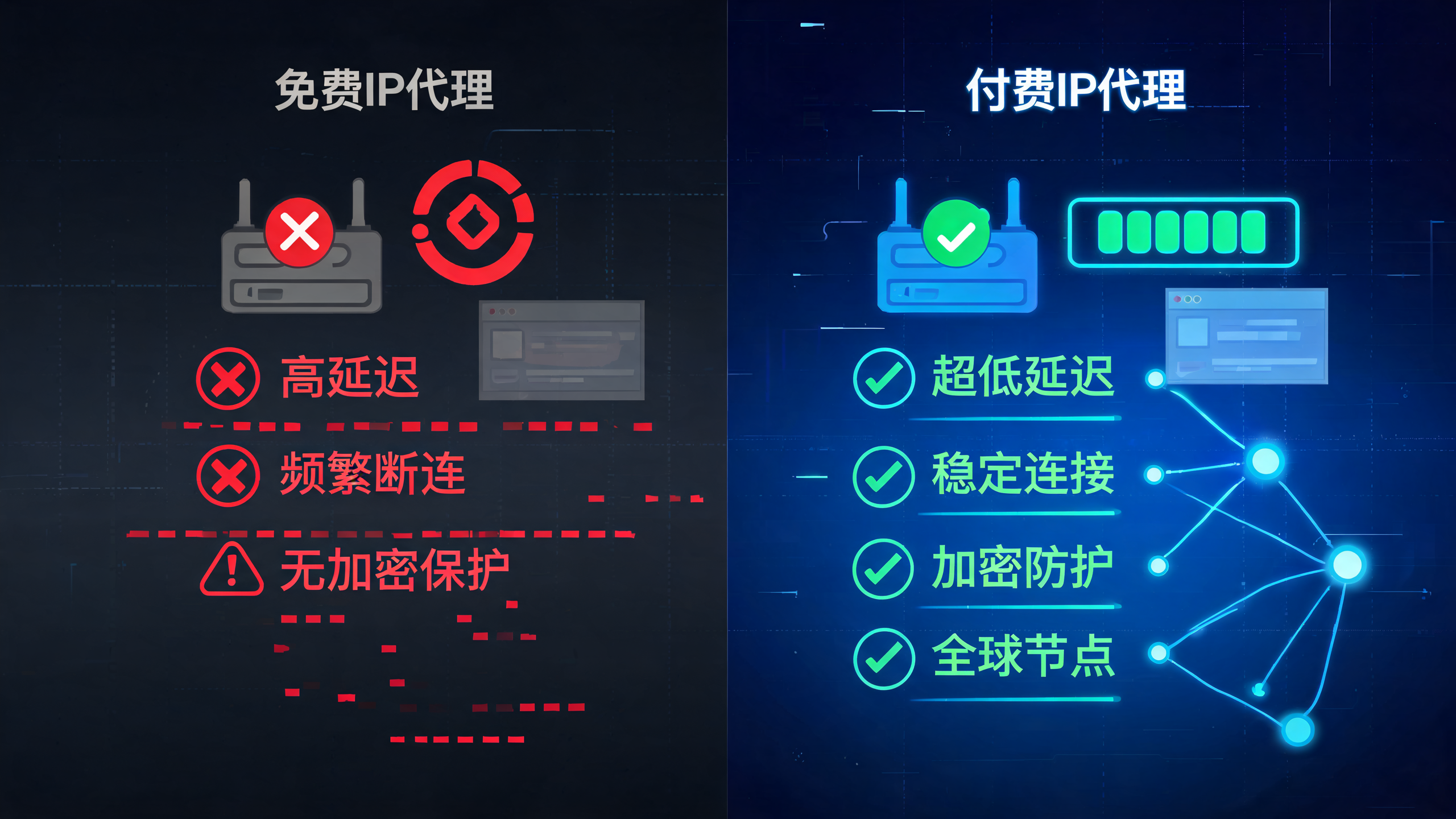 付费IP代理比免费的好在哪？配图